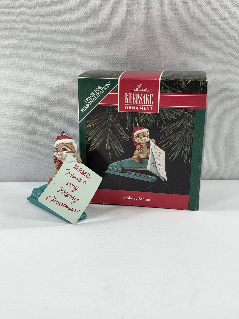 Hallmark Keepsake Ornament Holiday Memo 1992 Christmas Vintage Stapler